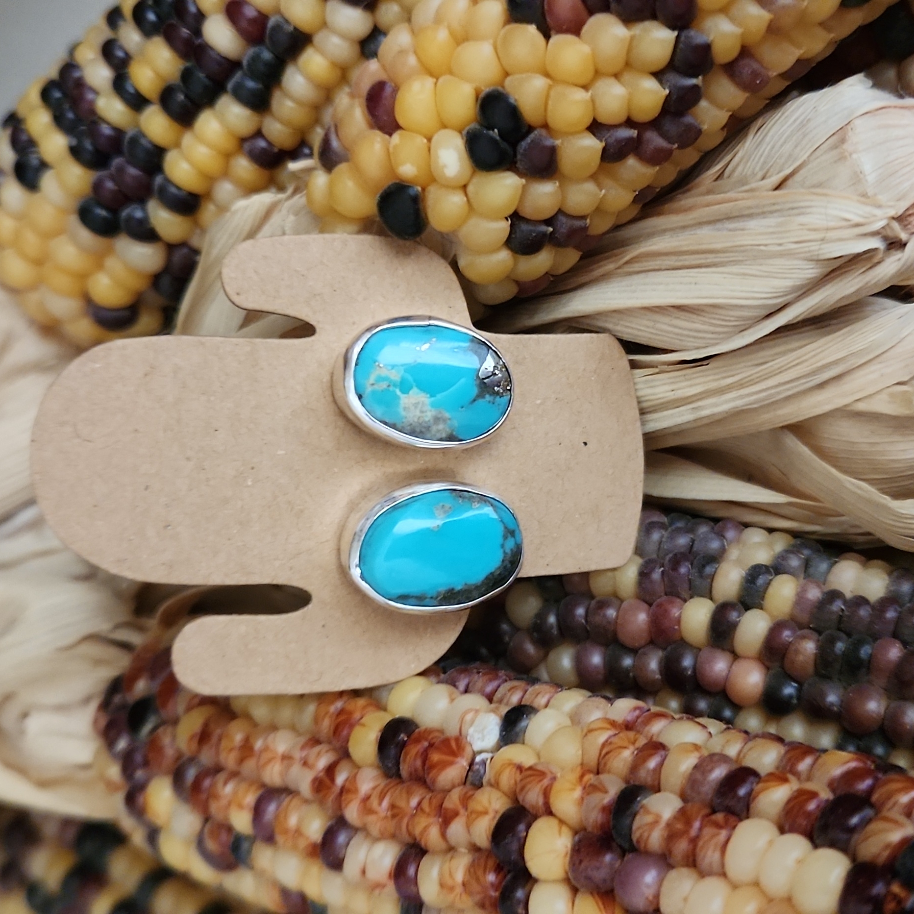 Gorgeous Nwot Native American Navajo Turquoise Earrings By Tom Skeets